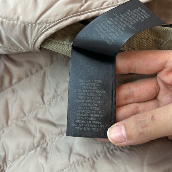 Preloved Coach Green Cotton/Nylon Parka Snap out Liner/ Faux Fur Hood Trim - Picture 11 of 17